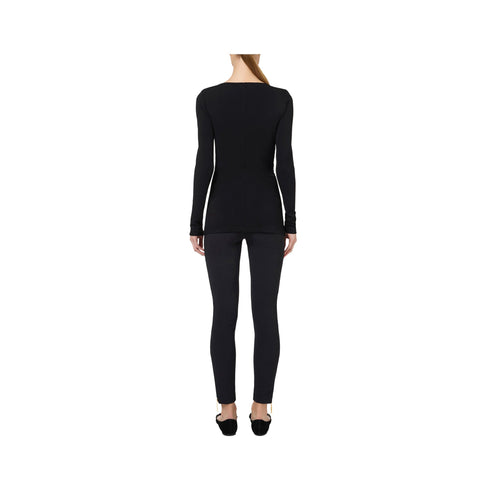 Elisabetta Franchi T-shirt T-shirt Donna con drappeggio Nero - Francavilla Moda